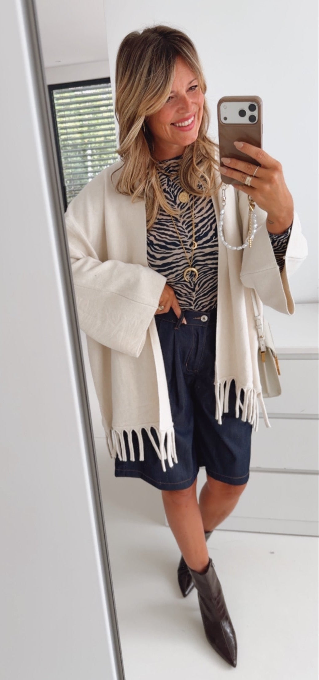 Long Cardigan Fransen