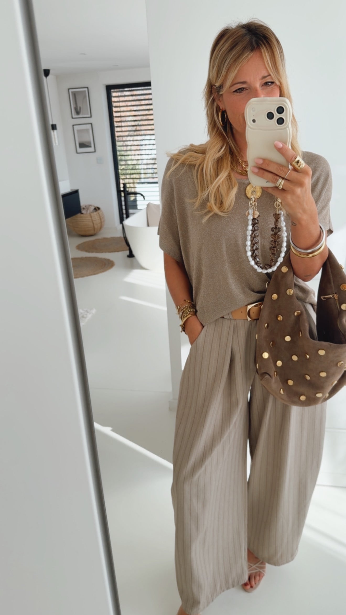 Knit Shirt V-Neck Glitter