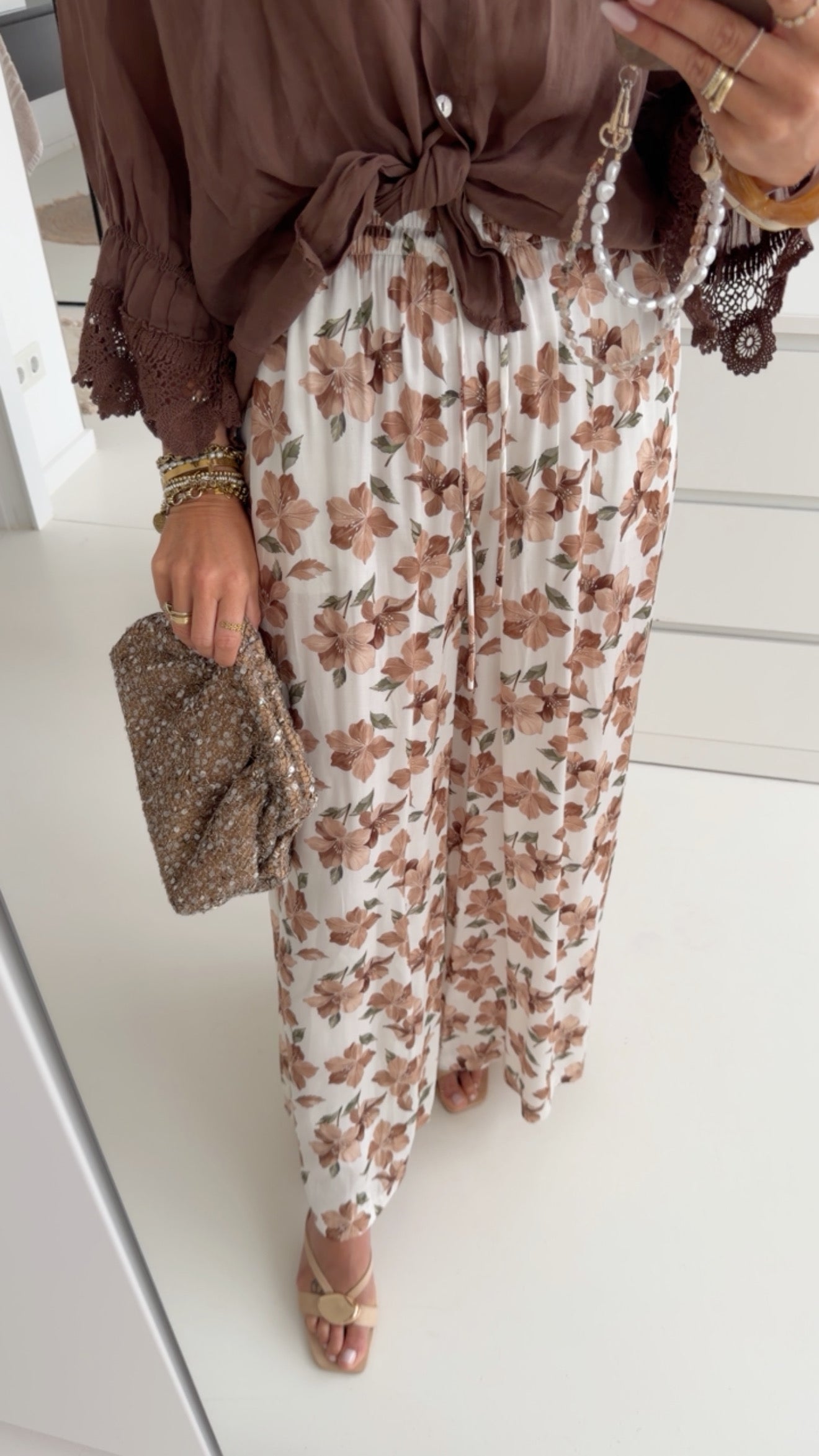Loose Hose Flower Print