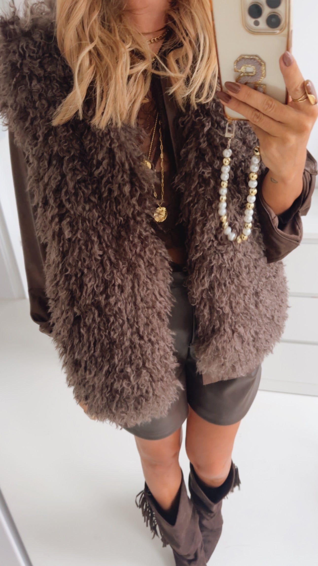 Midi Weste Cosy Curls
