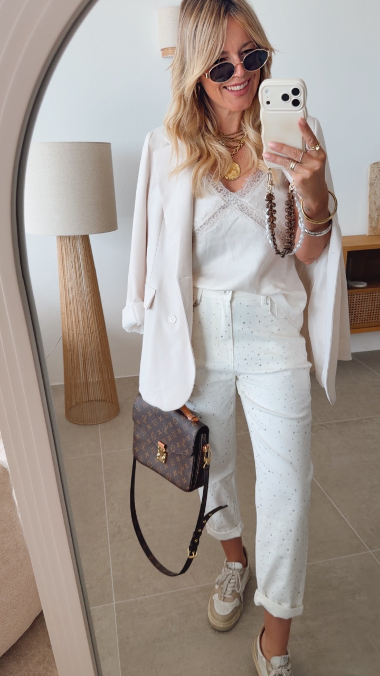 Mom Style Jeans Chain & Sparkle