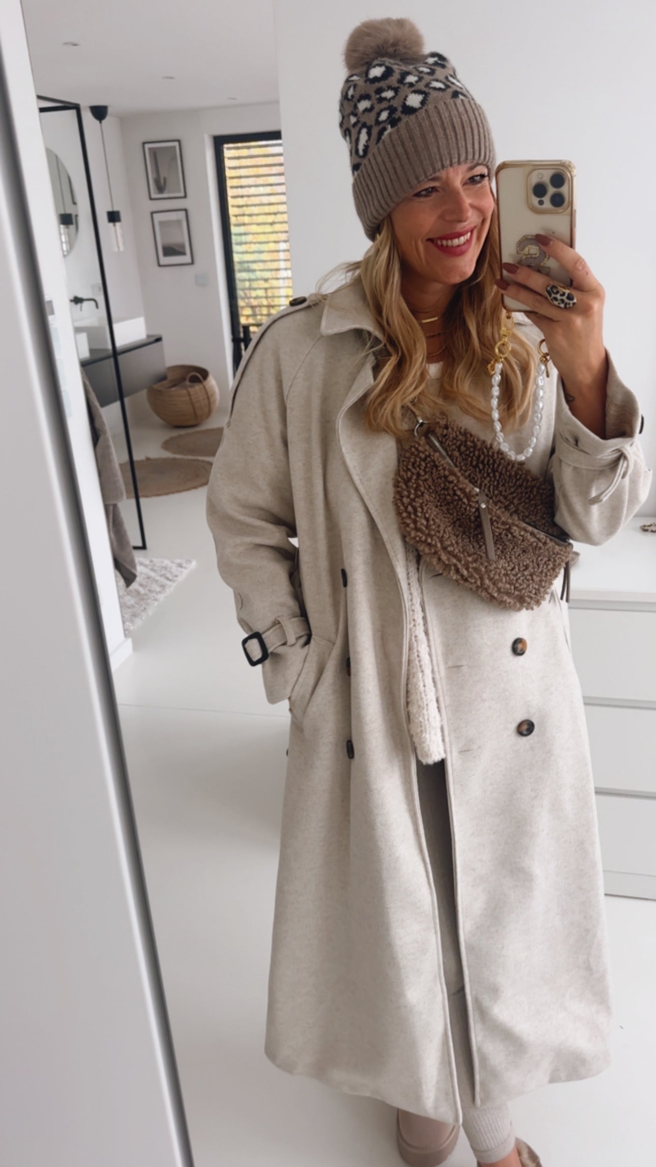 Trenchcoat Jacke mit Bindegürtel