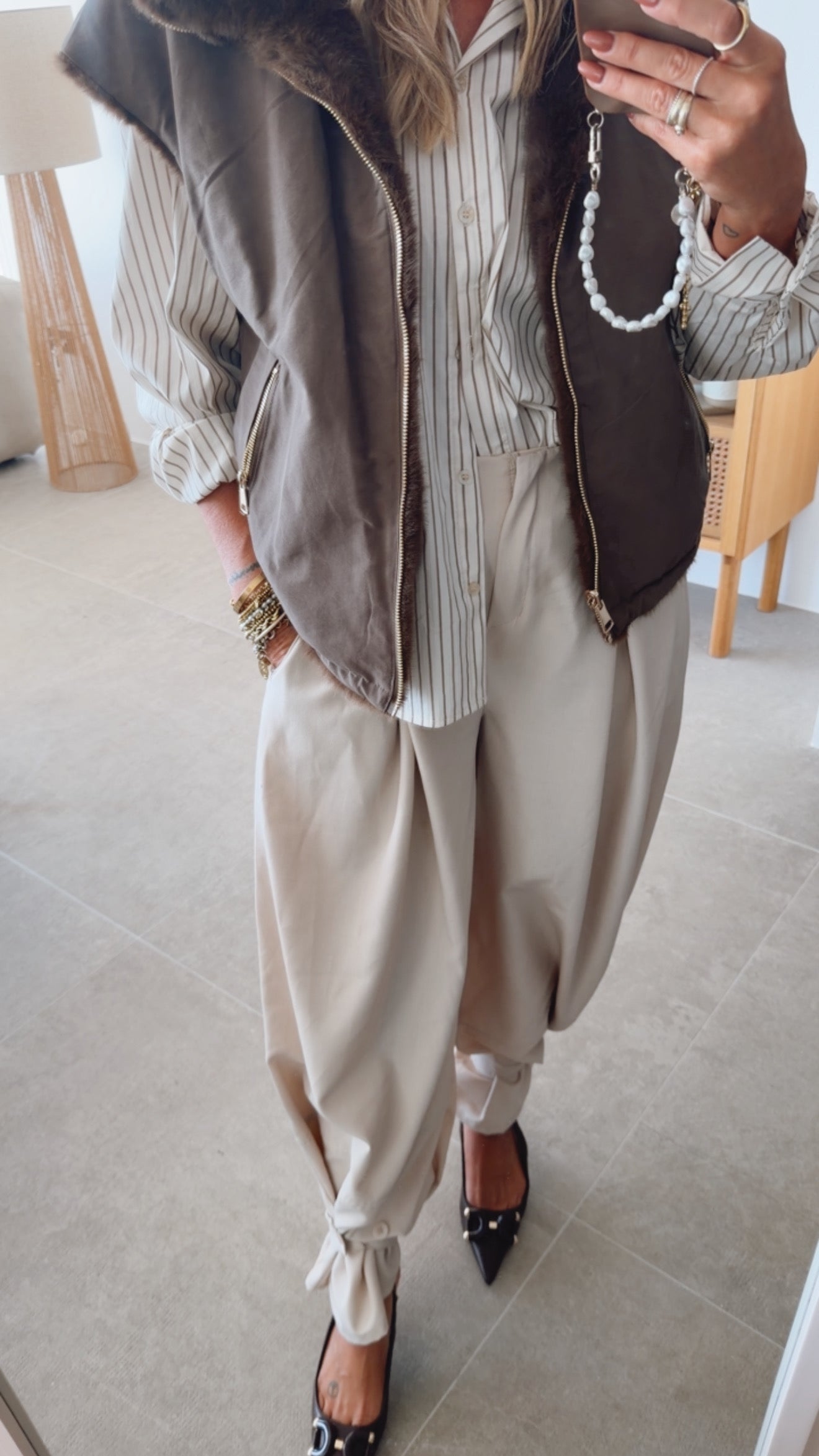 Faux Fur Weste zum Wenden