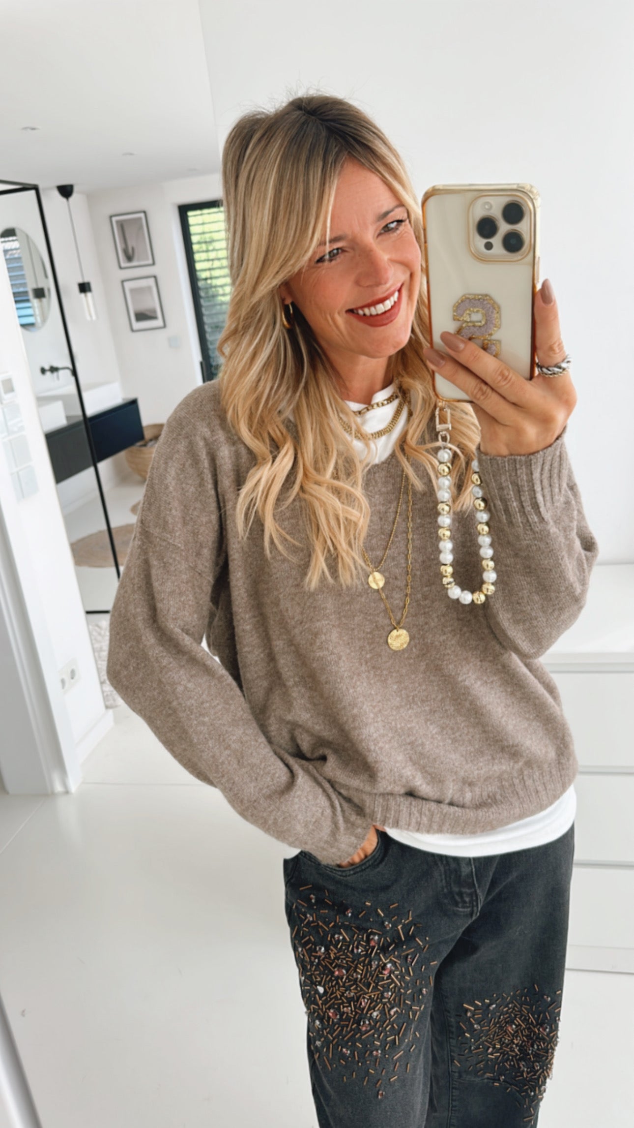 Midi Pulli V-Neck