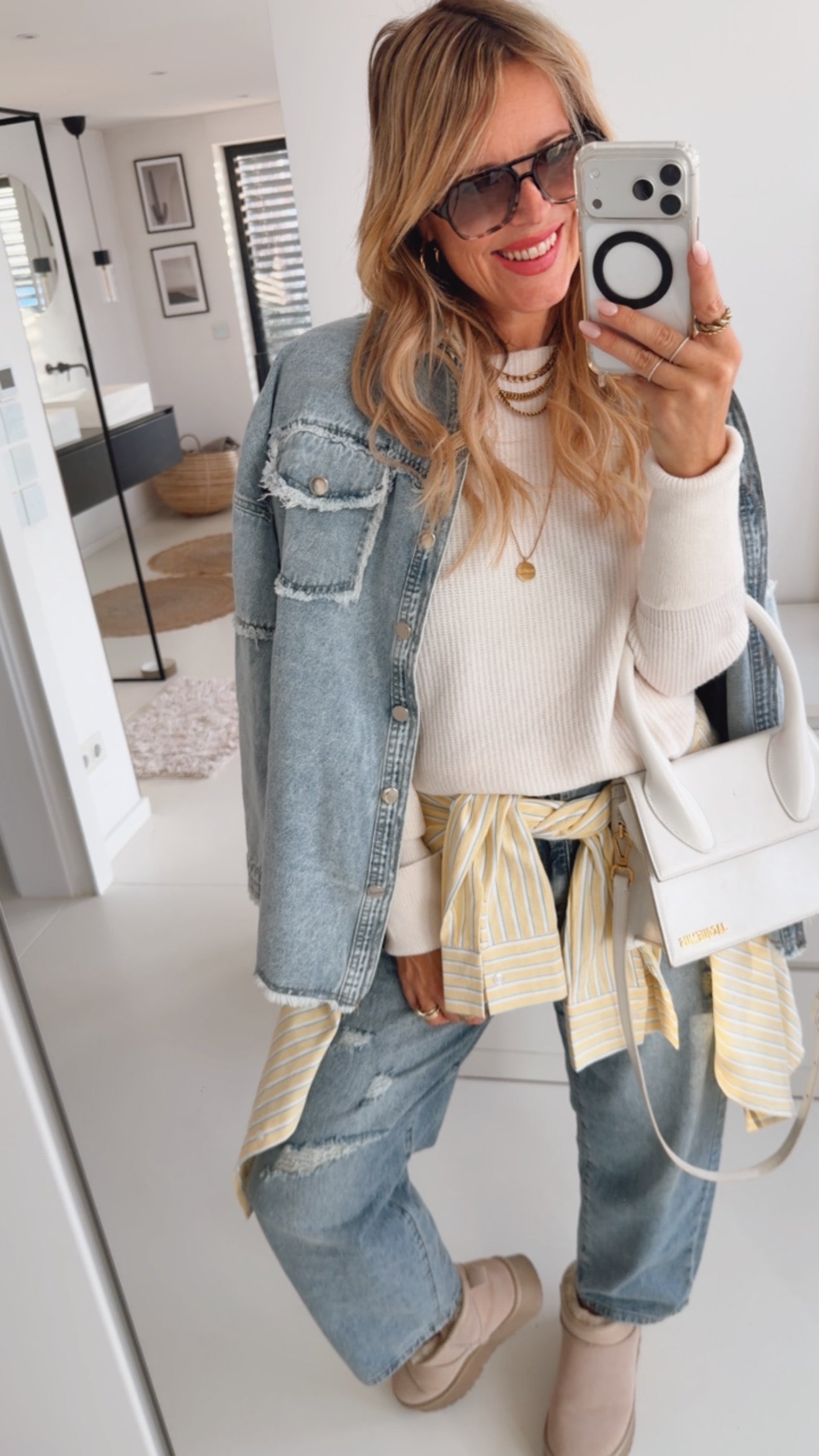 Jeans Hemd Destroyed Pockets