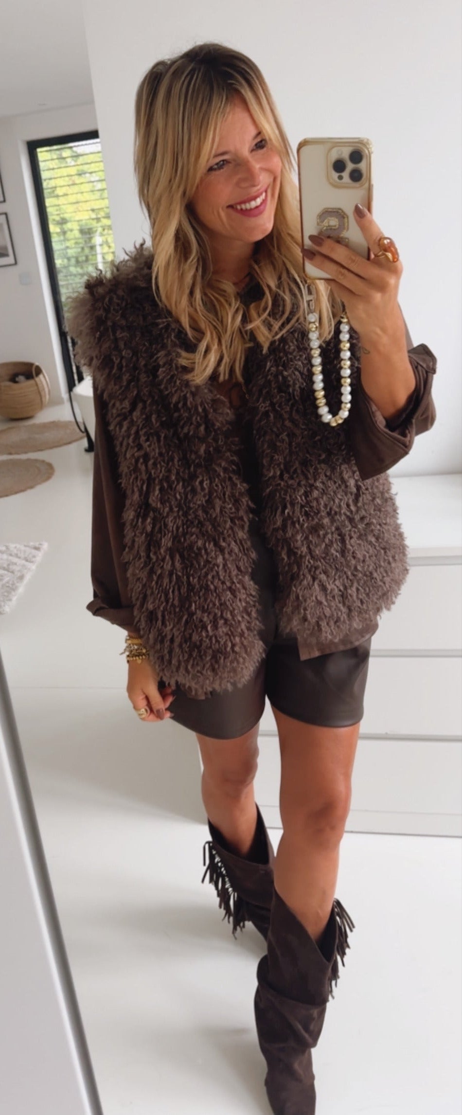 Midi Weste Cosy Curls