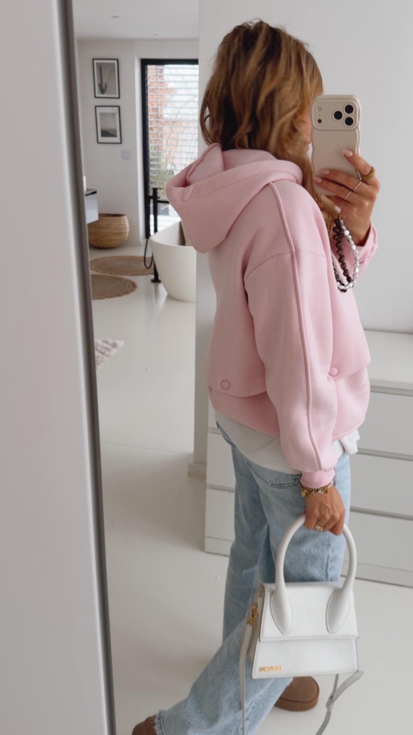 Hoodie Button Detail Cropped Alternative