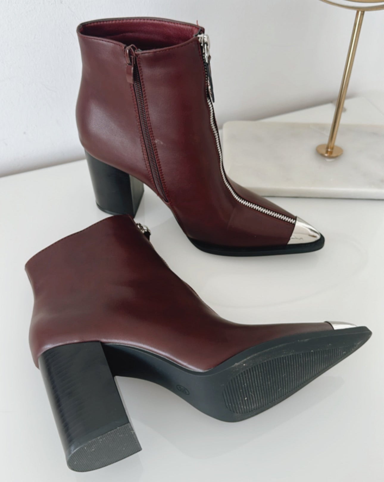 Boots Silver Zipper