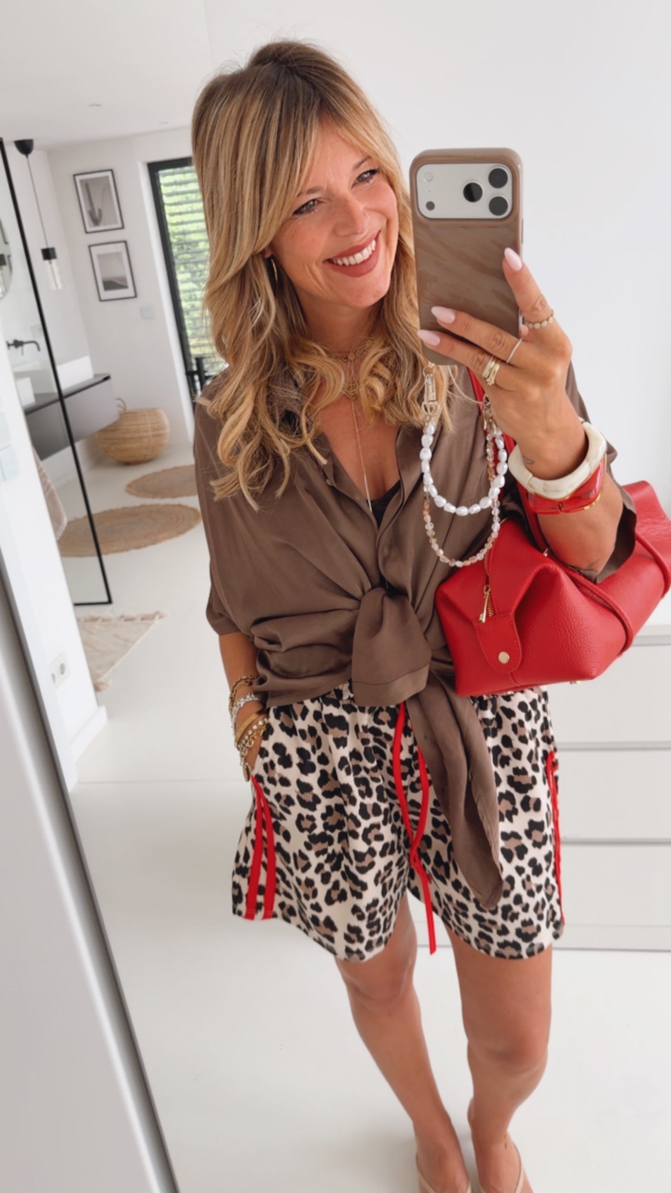 Oversize Bluse in Seidenoptik