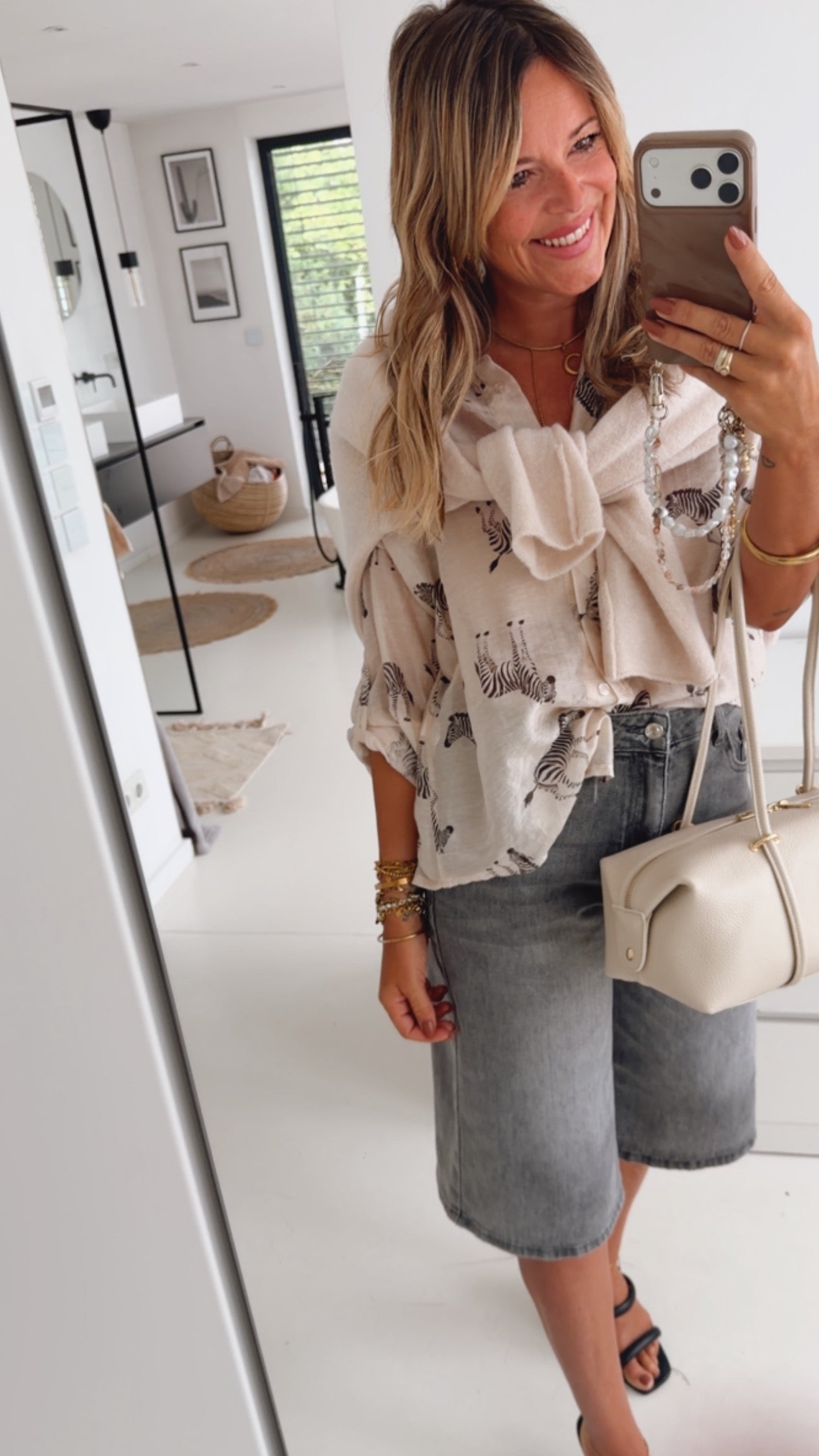 Sheer Bluse Luftig