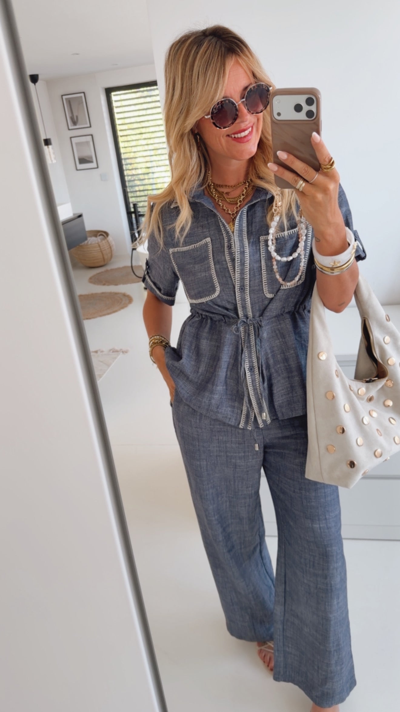 Summer Jeans Shirt Seam