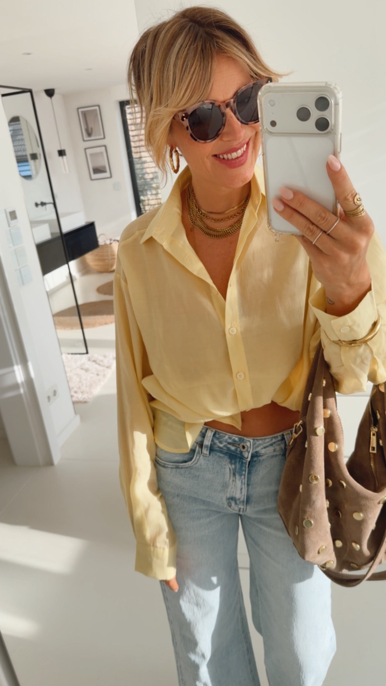 Transparent Hemd Bluse Everyday