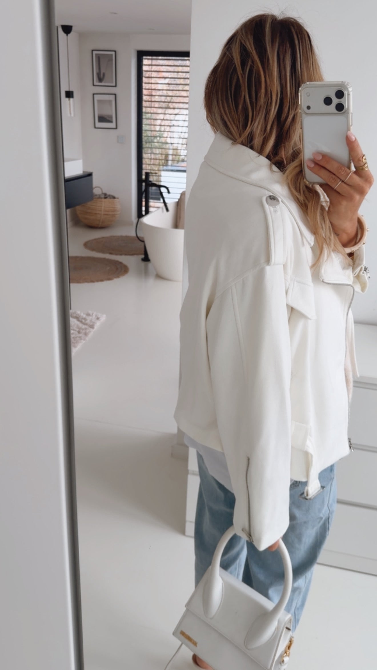 Midi Jacke Belt Wildlederoptik