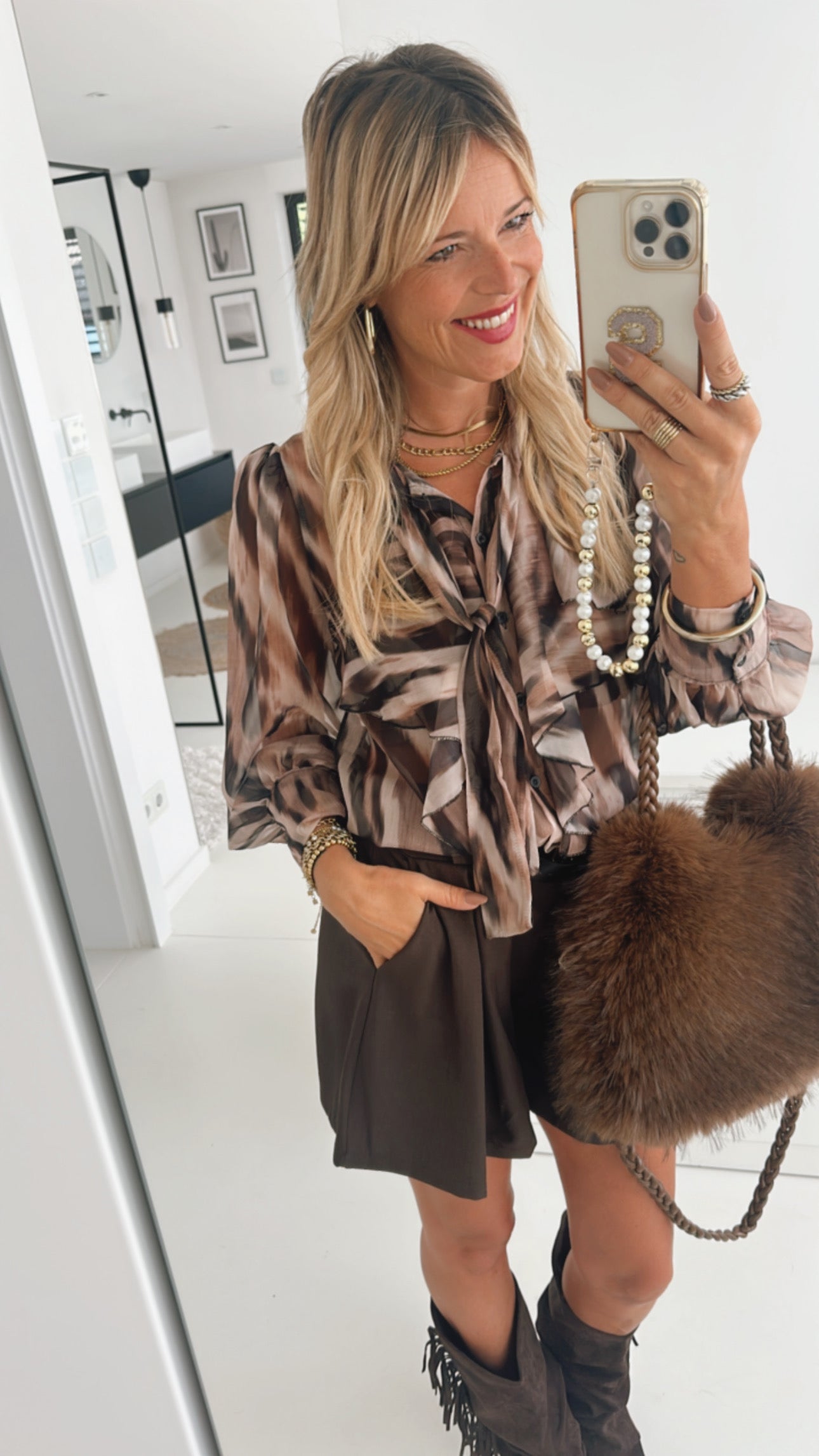 Bluse Abstract mit Schluppe