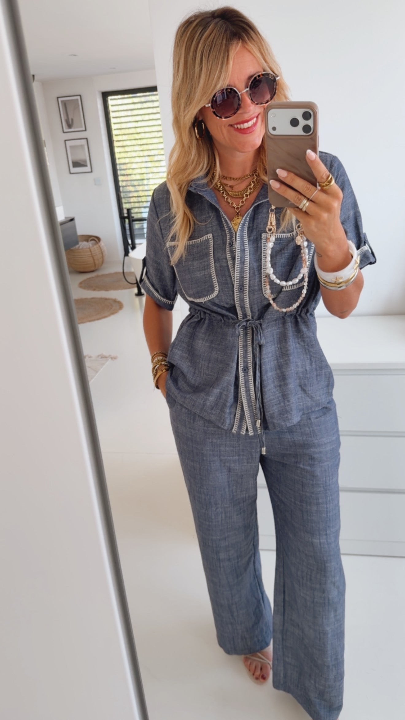 Summer Jeans Shirt Seam