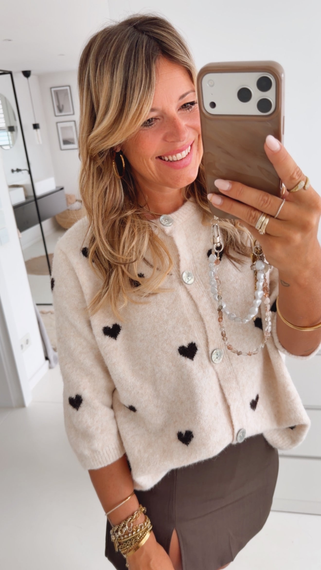 Kurzarm Cardigan Tiny Hearts