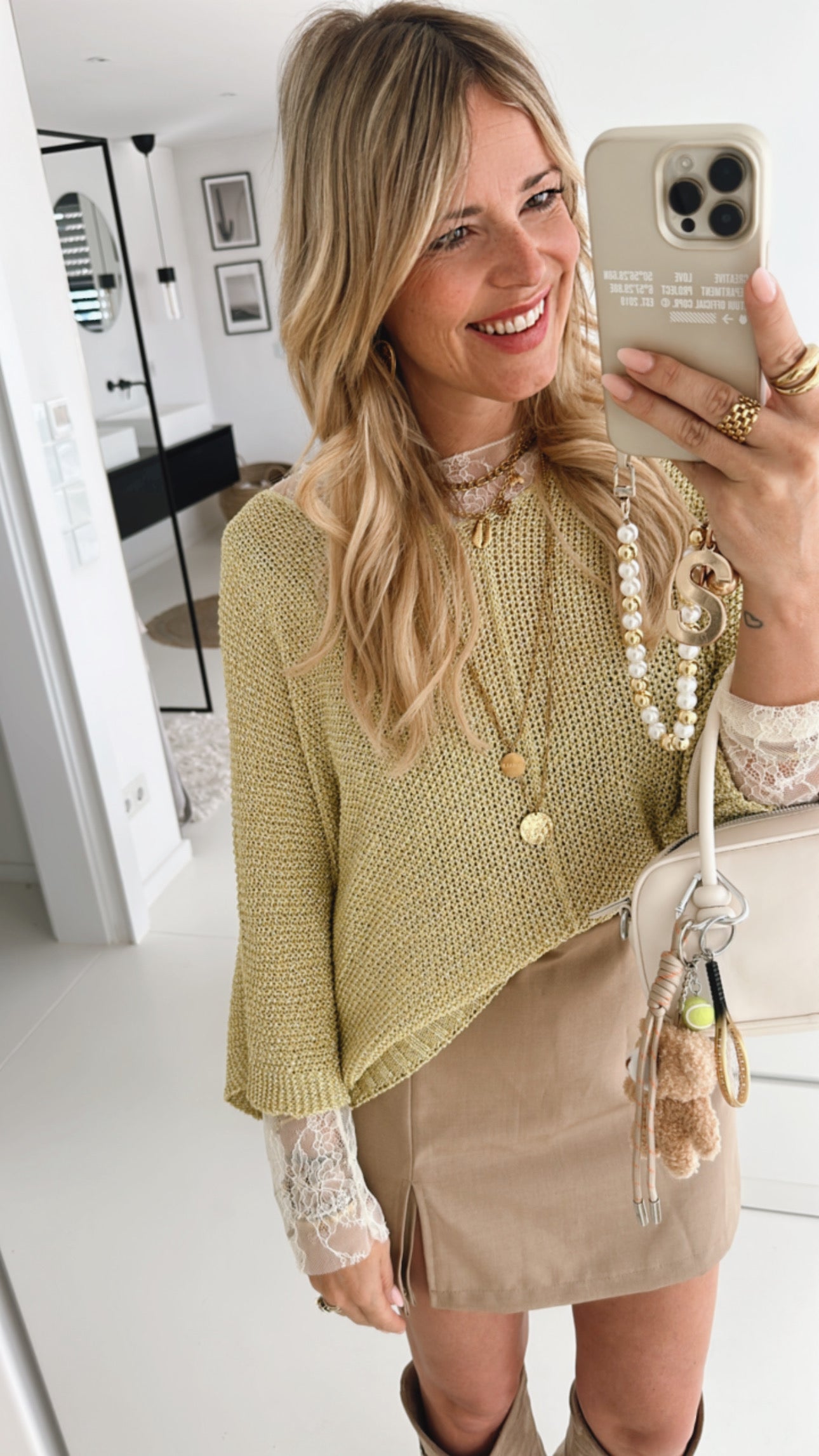Grobstrick Pulli Glitter