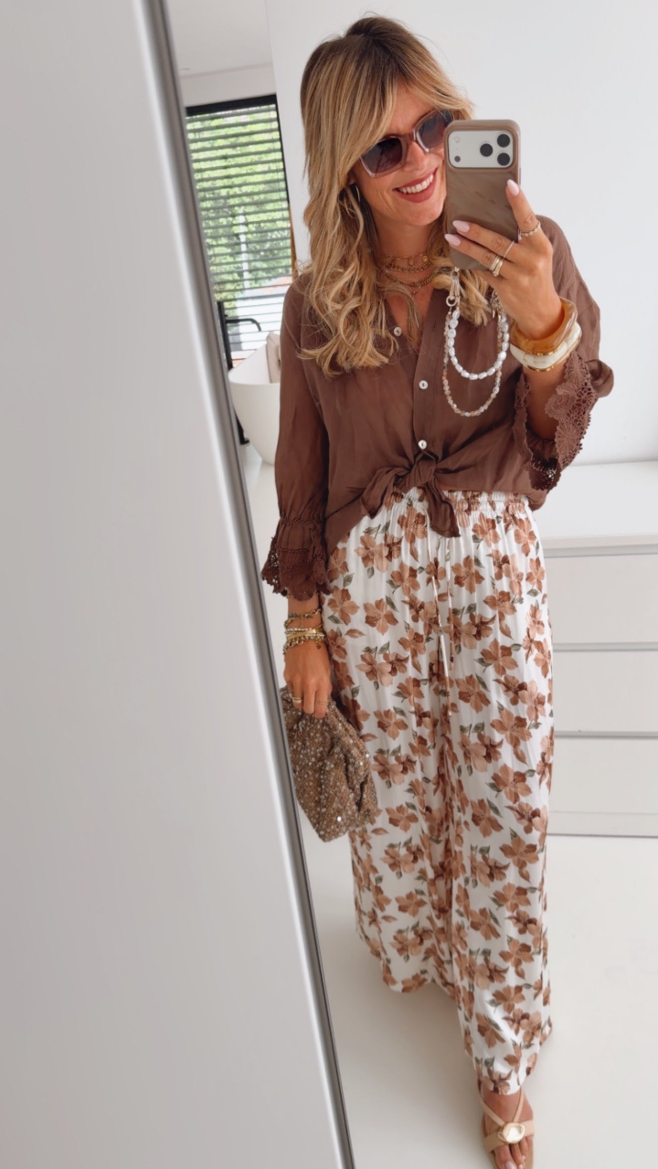 Bluse Transparent mit Lace Detail