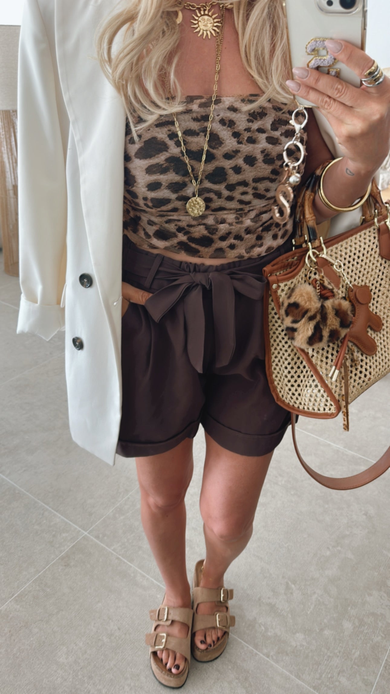 Shorts Bindegürtel