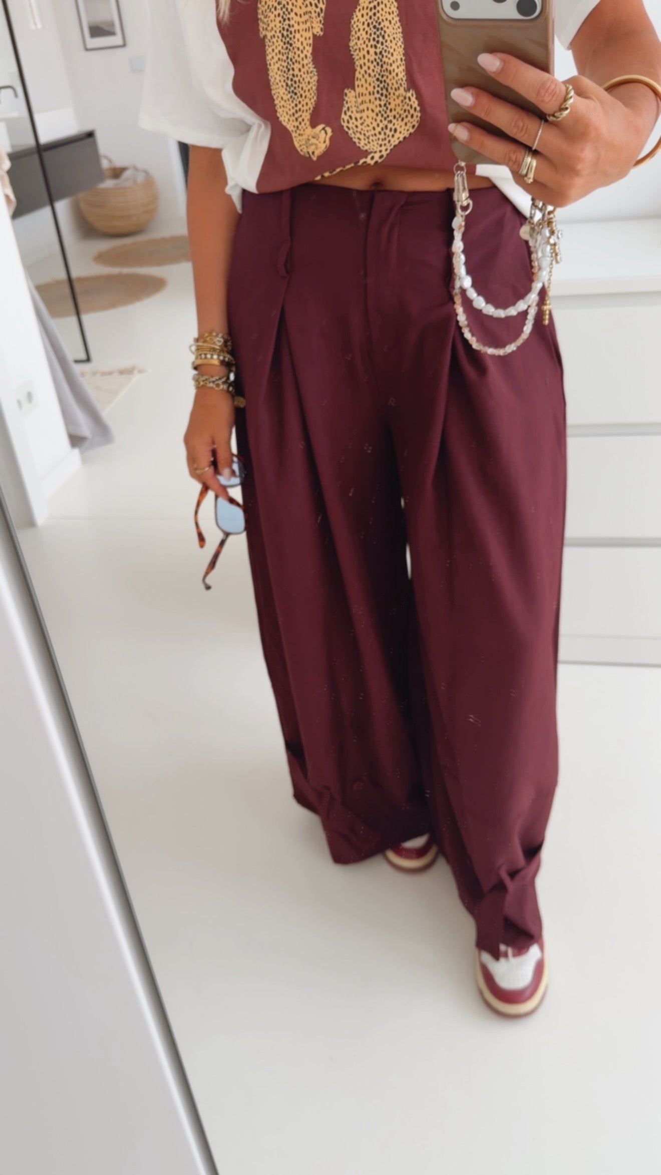 Loose Anzugs Hose Statement Saum