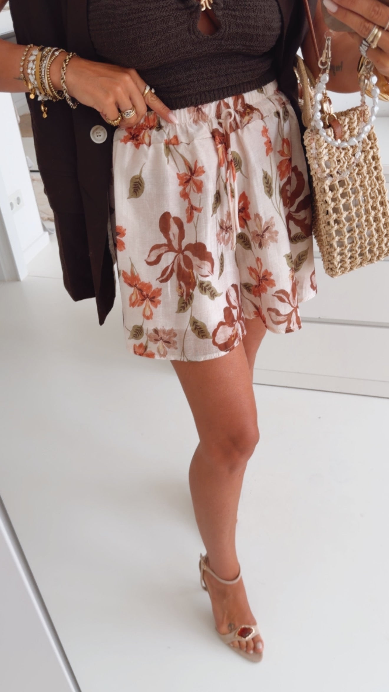 Luftige Flower Shorts