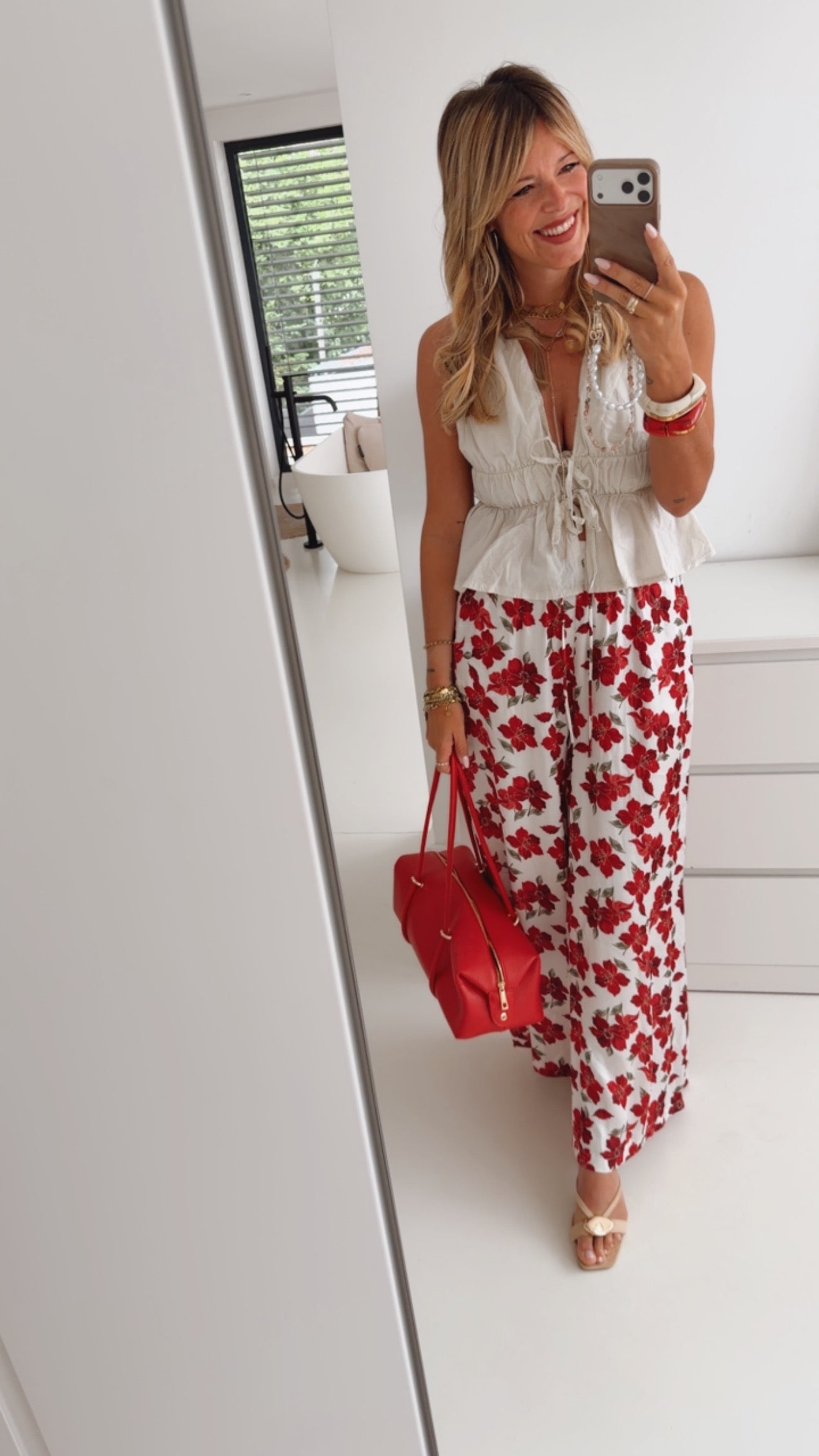 Loose Hose Flower Print