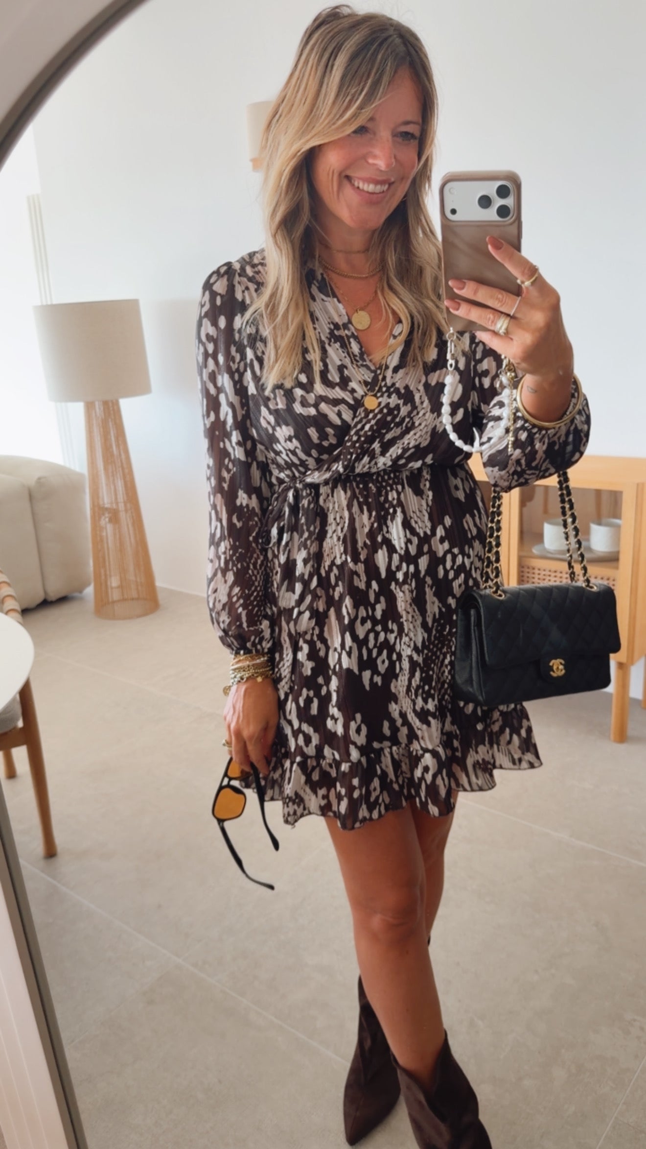 Plissee Kleid Glitter Pattern