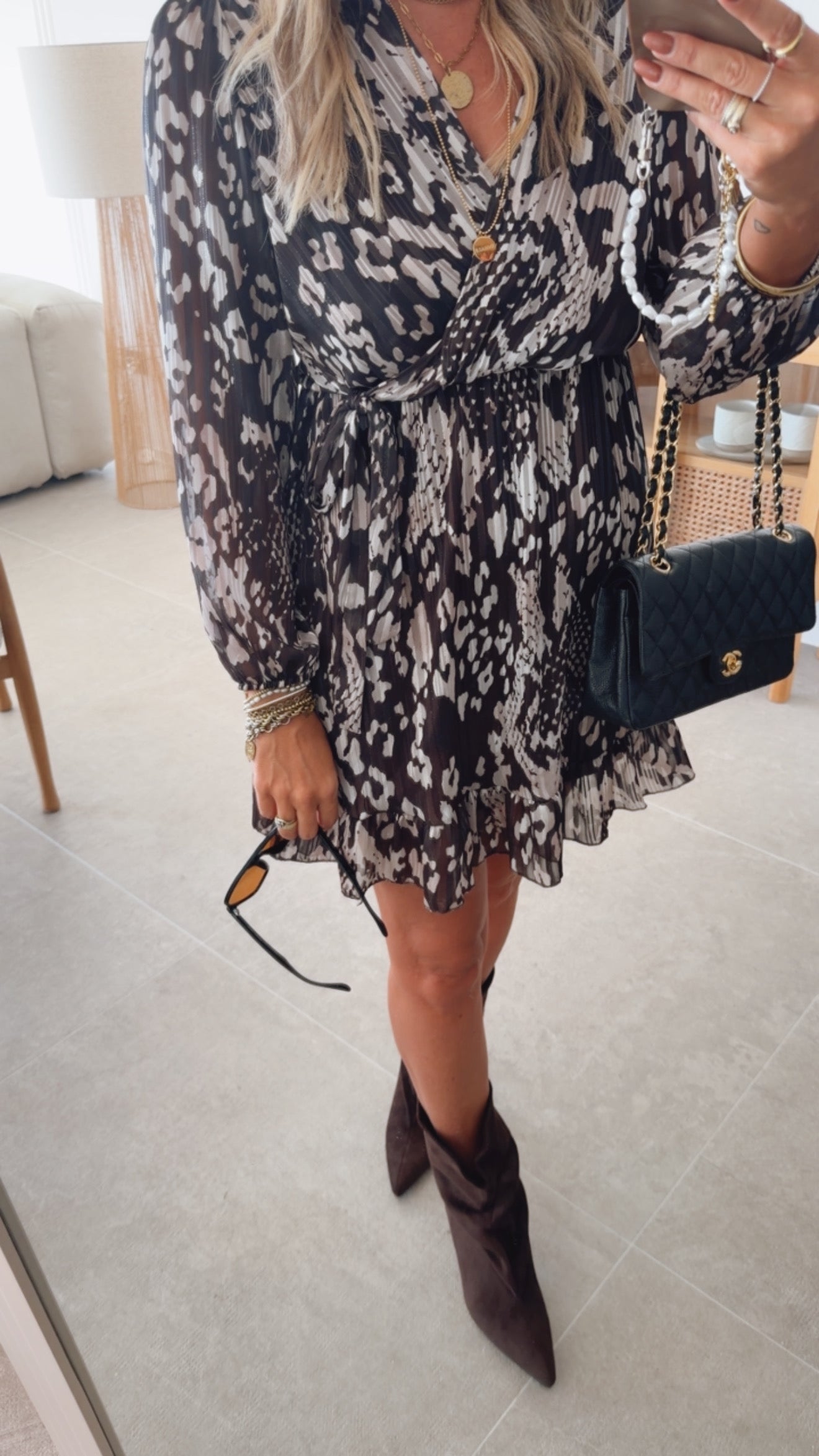 Plissee Kleid Glitter Pattern