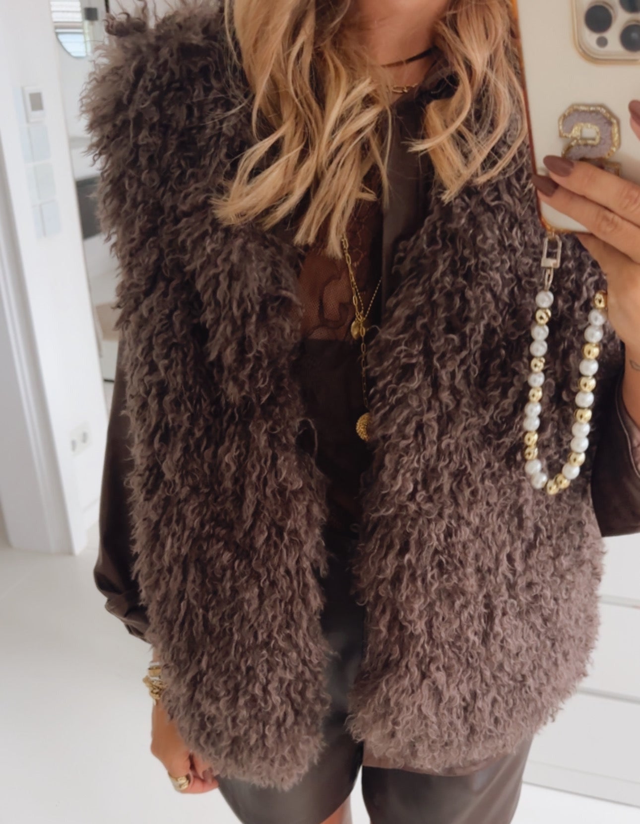 Midi Weste Cosy Curls