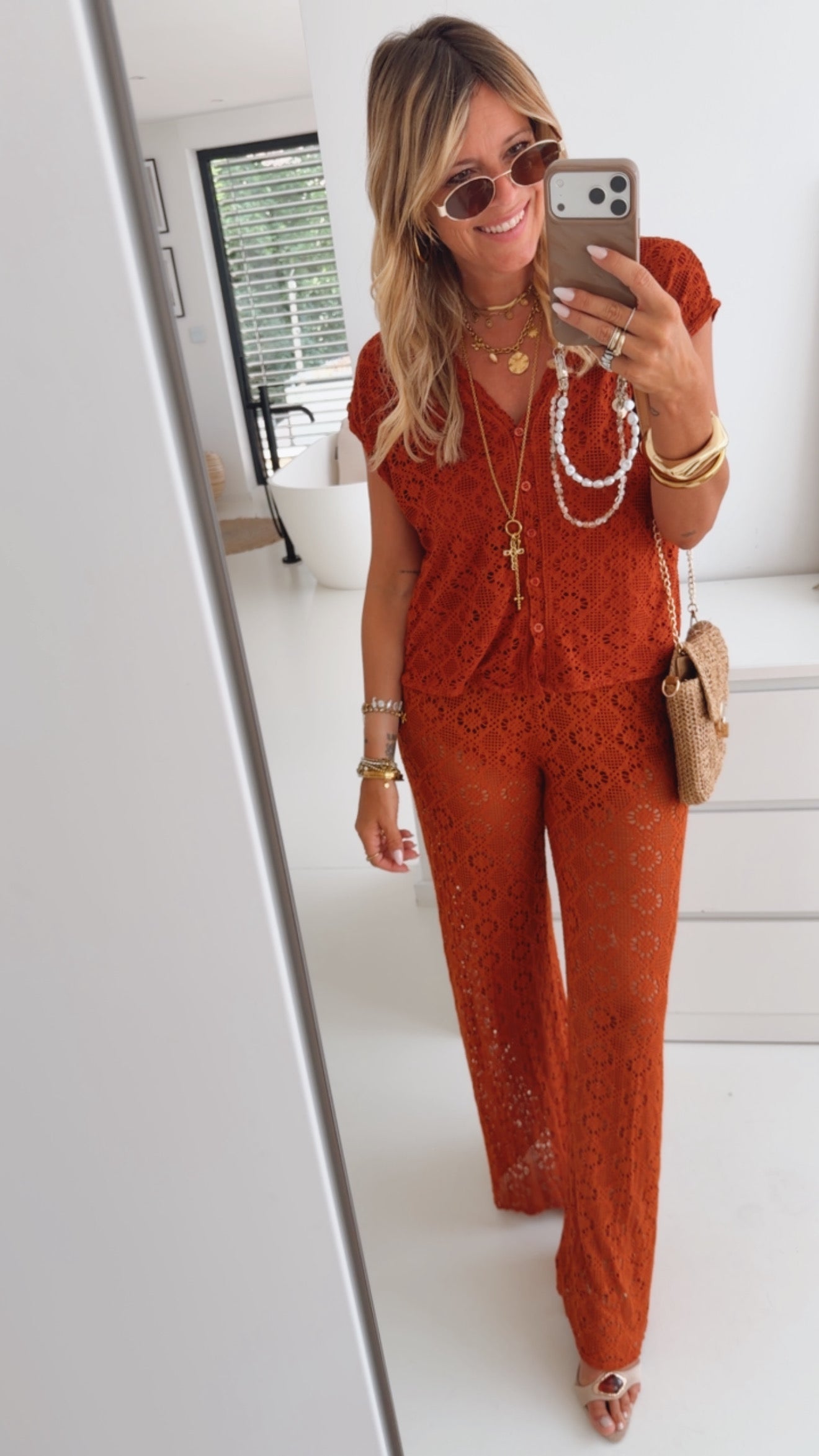 Lace Festival Hose Straight Leg