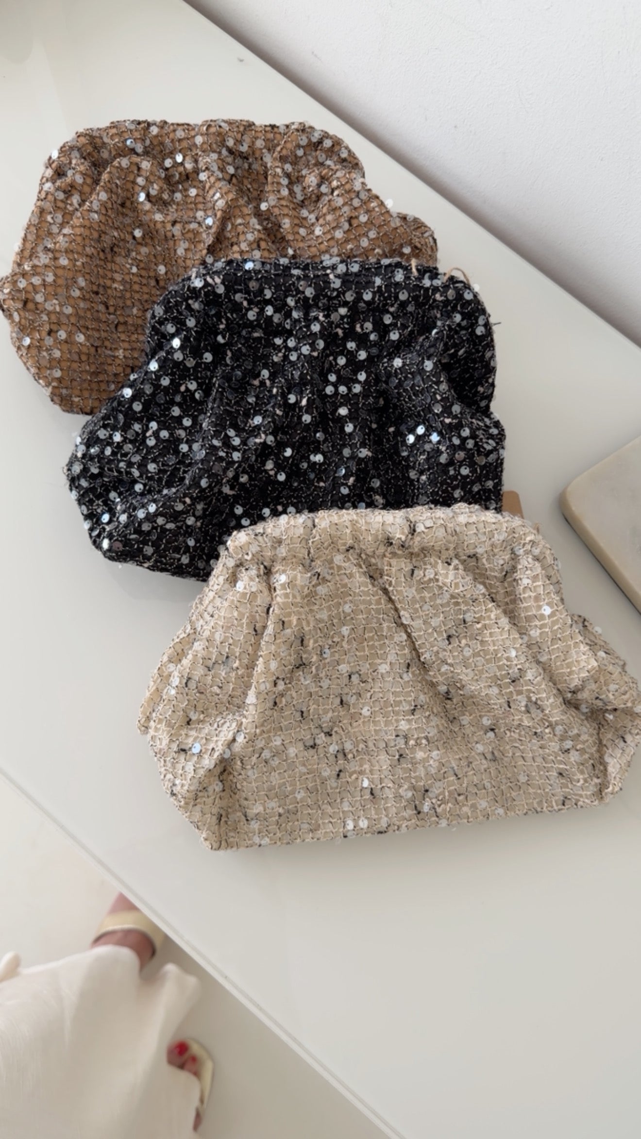 Clutch Pailletten Tasche