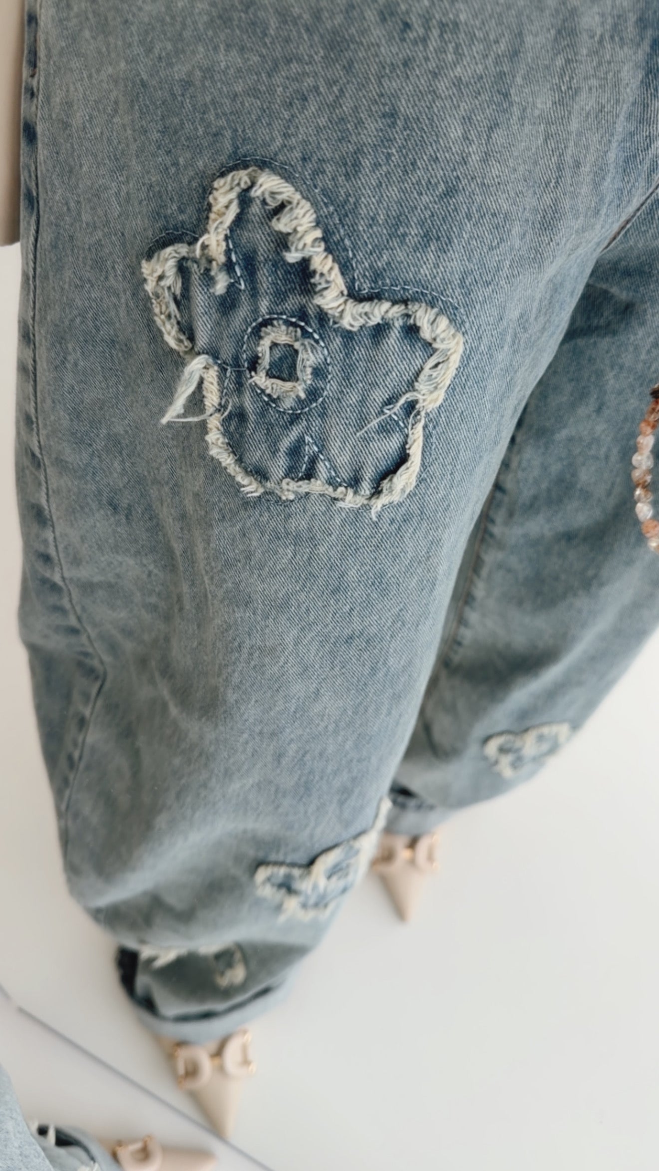Jeans Blumen Detail