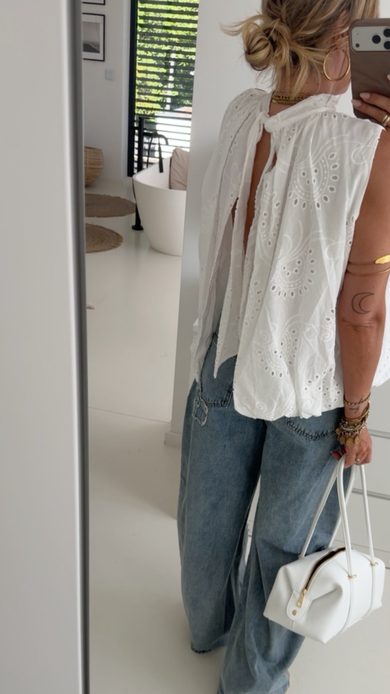 Loose Shirt Rückenfrei zum Binden