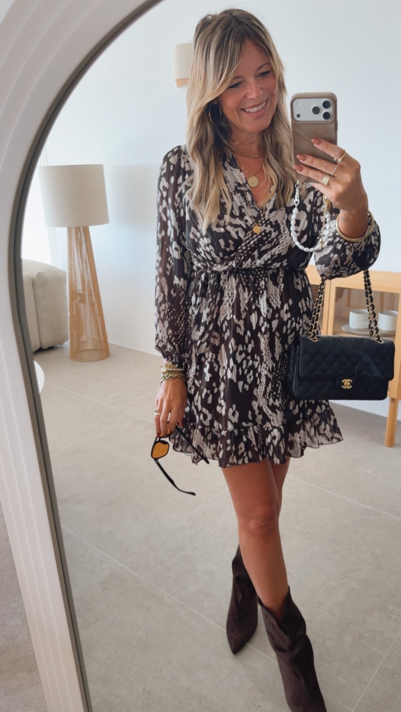 Plissee Kleid Glitter Pattern