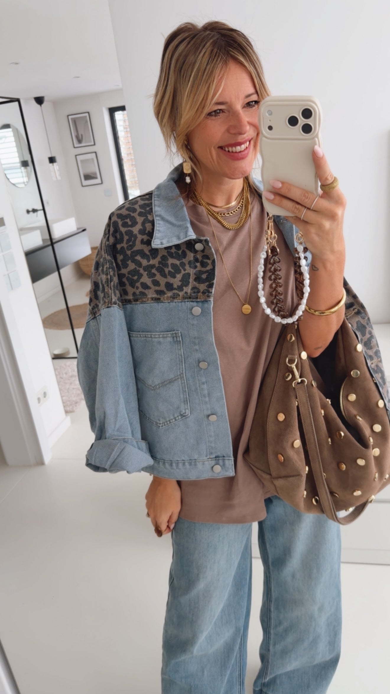 Cropped Jeans Jacke Leo