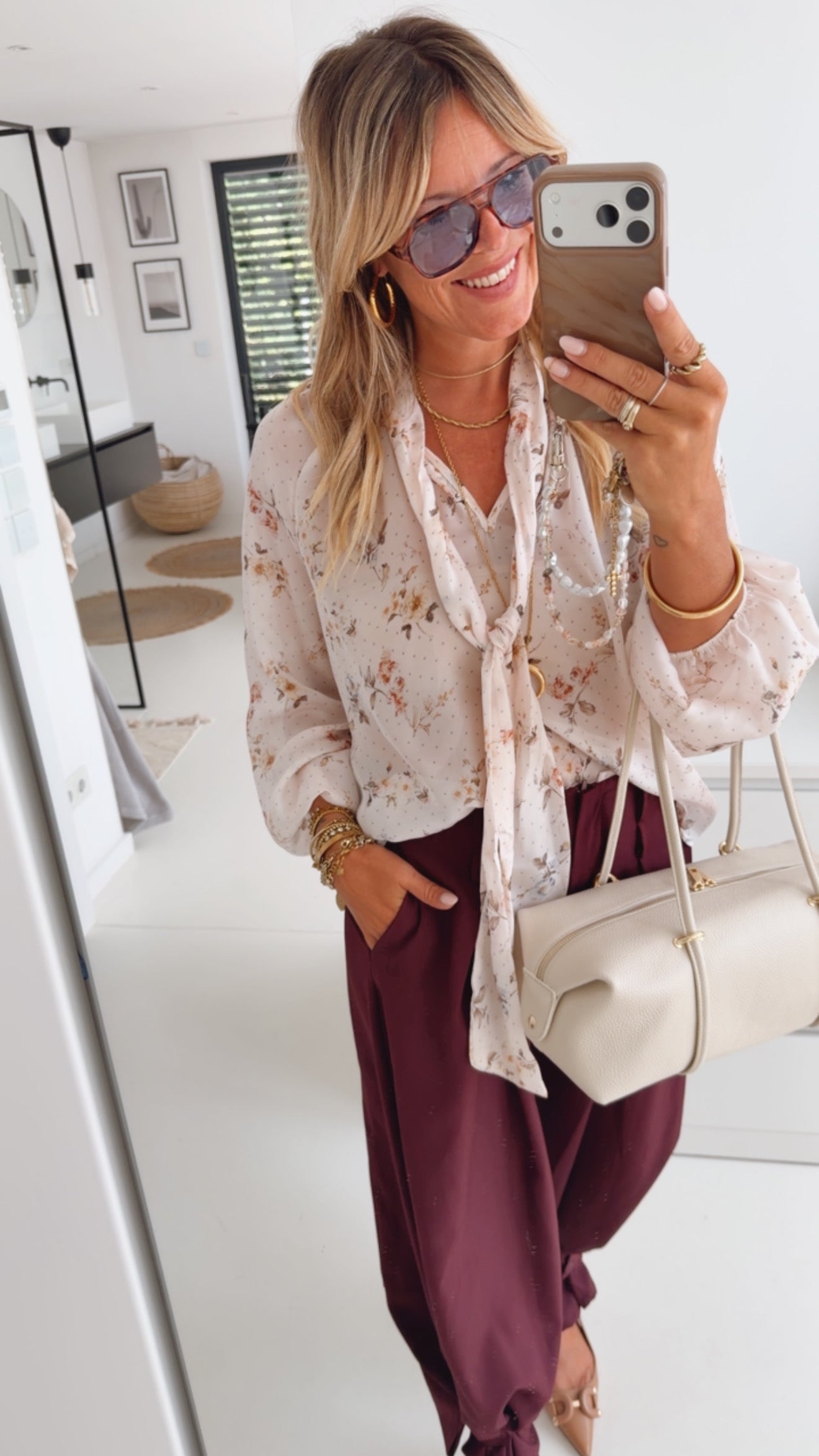 Floral Bluse Dots