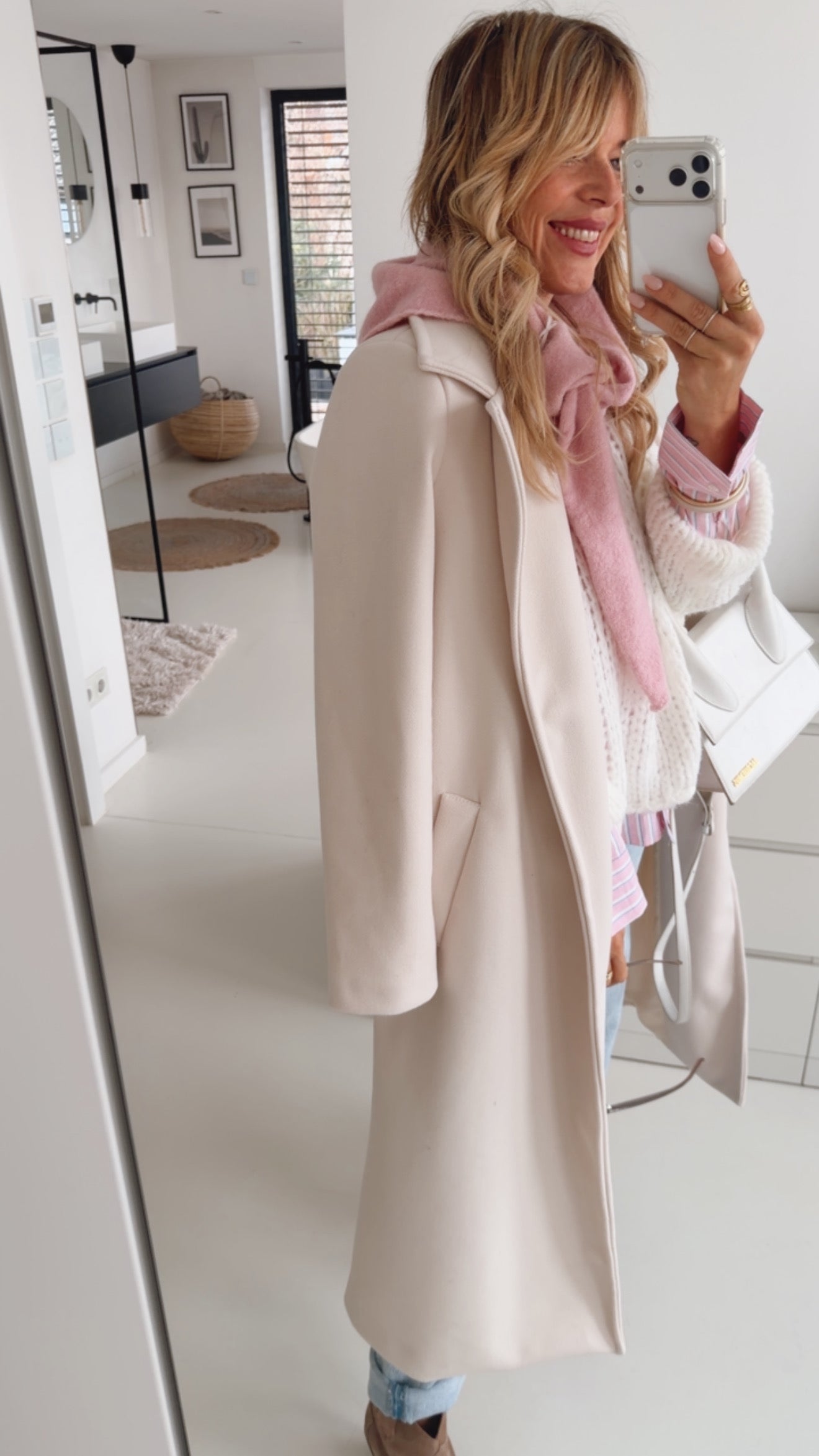 Mantel mit Bindegürtel