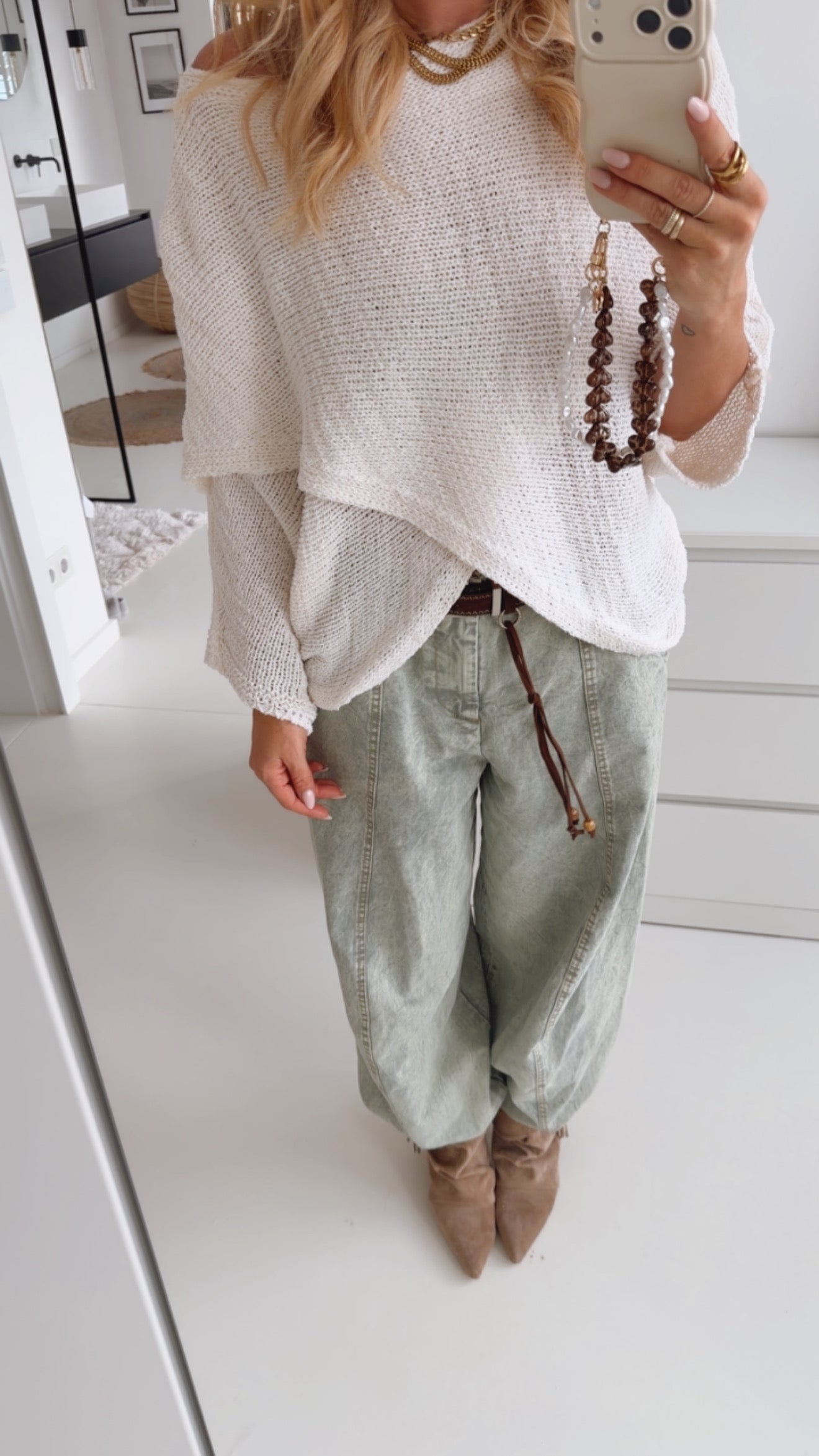 Knit Pulli Front Wrapped