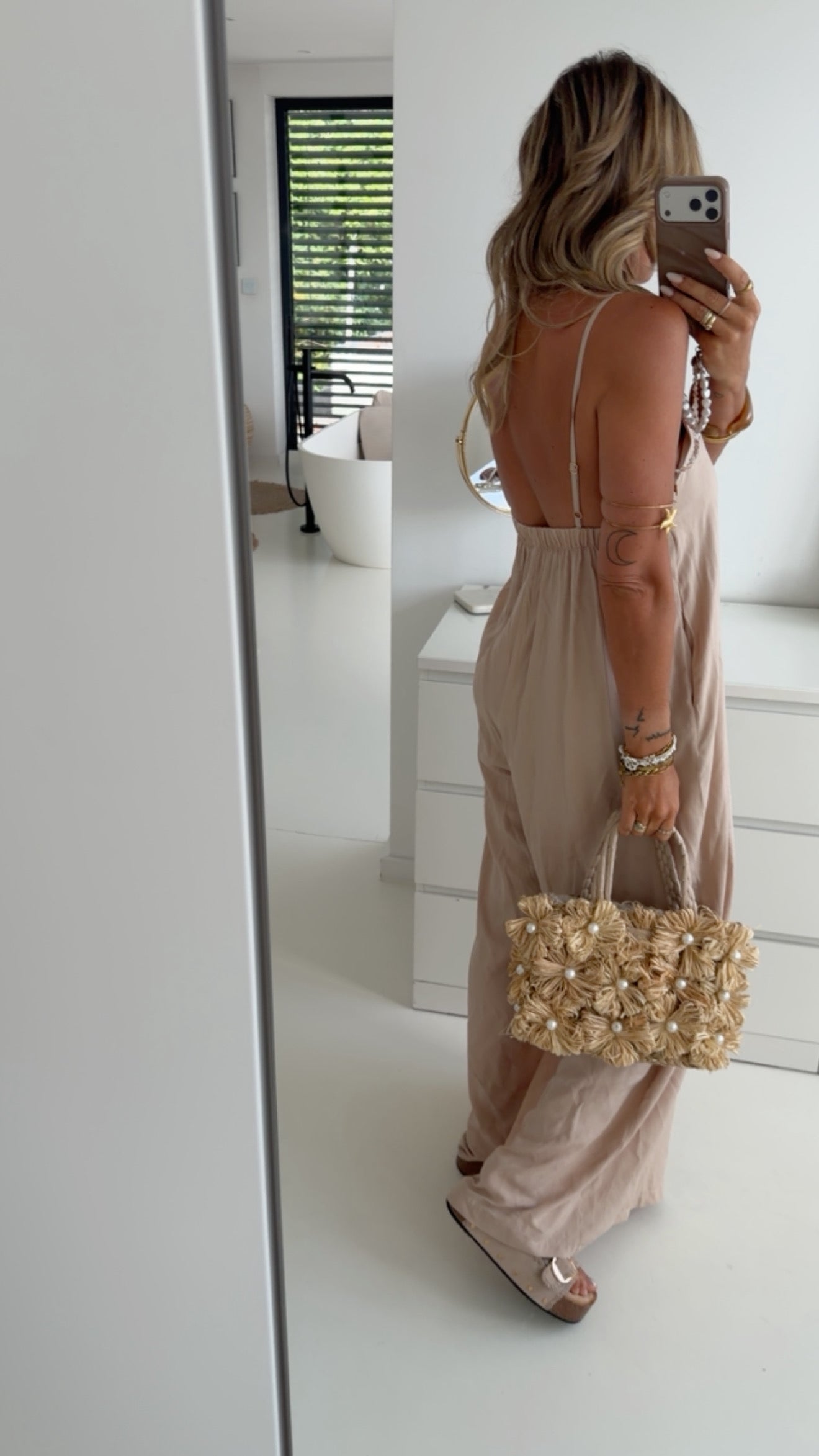 Jumpsuit Wood Pearls