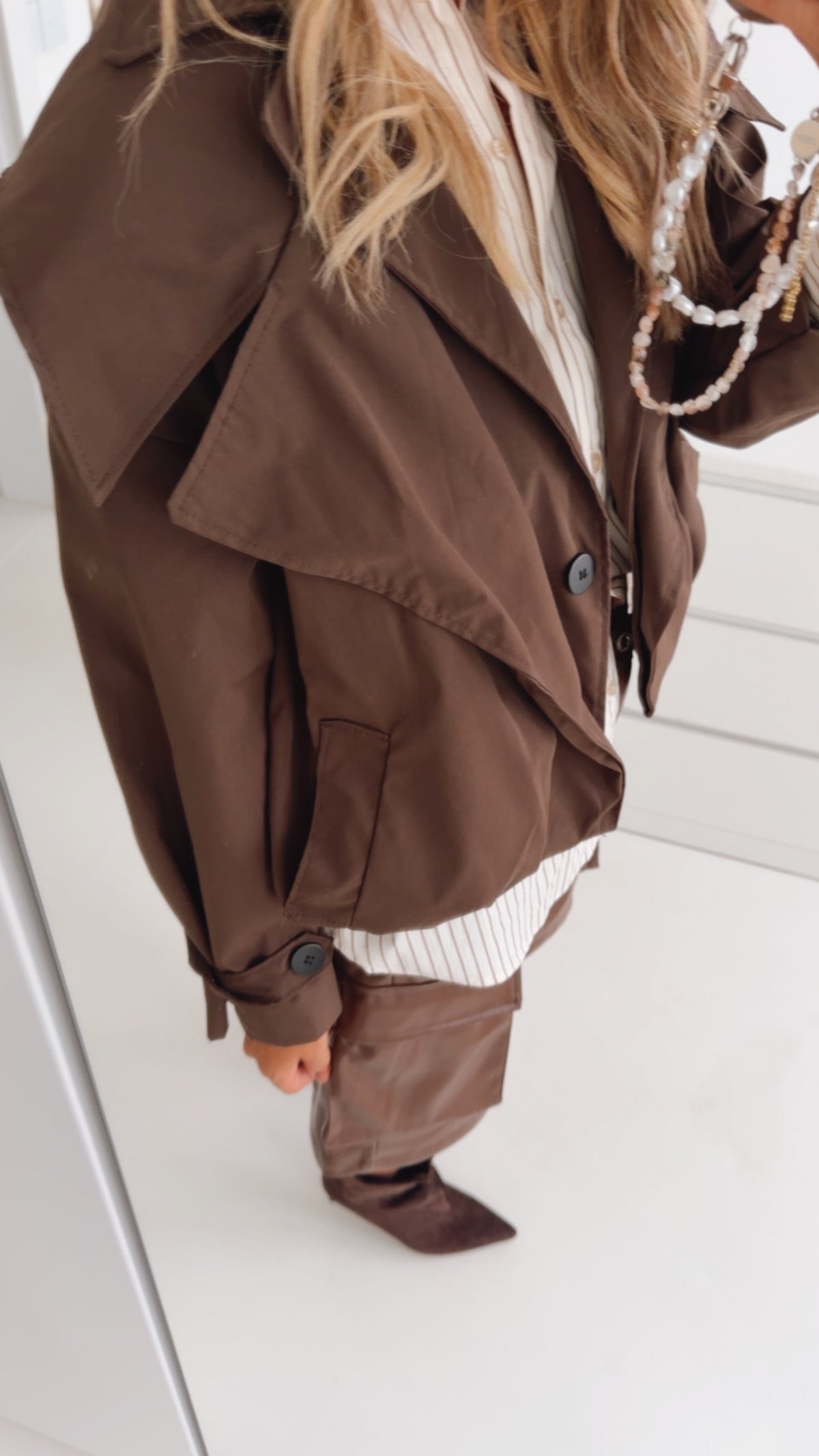 Trench Jacke Midi