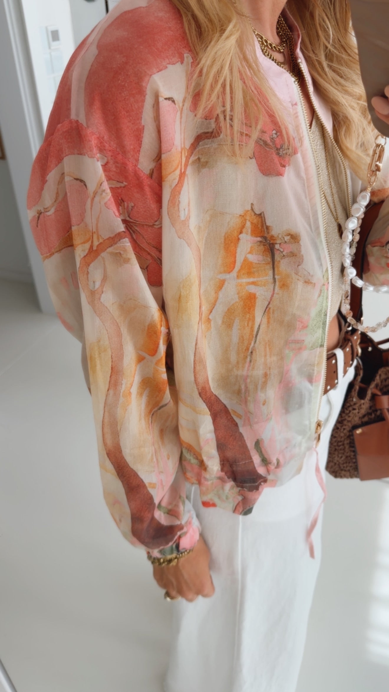 Jacke Sheer Print