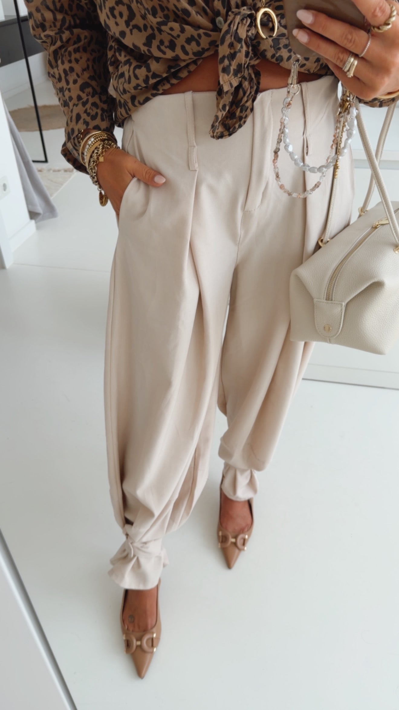 Loose Anzugs Hose Statement Saum