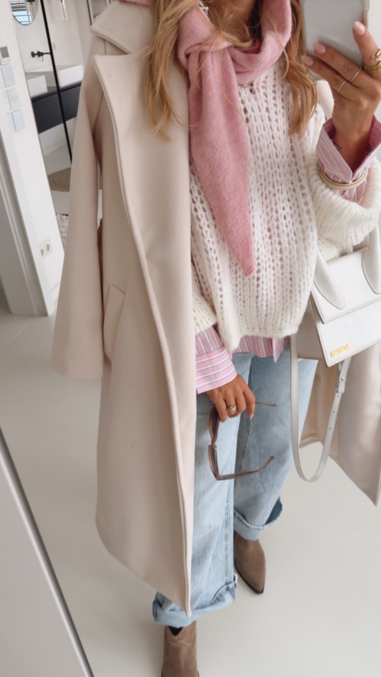 Mantel mit Bindegürtel