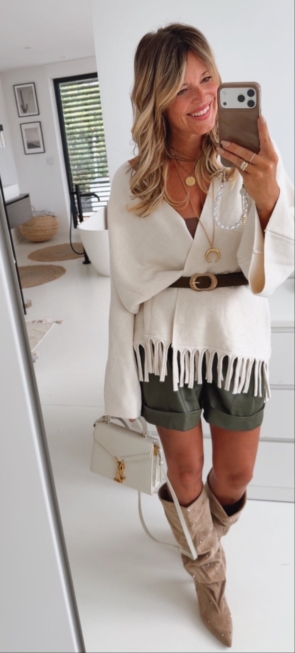 Long Cardigan Fransen