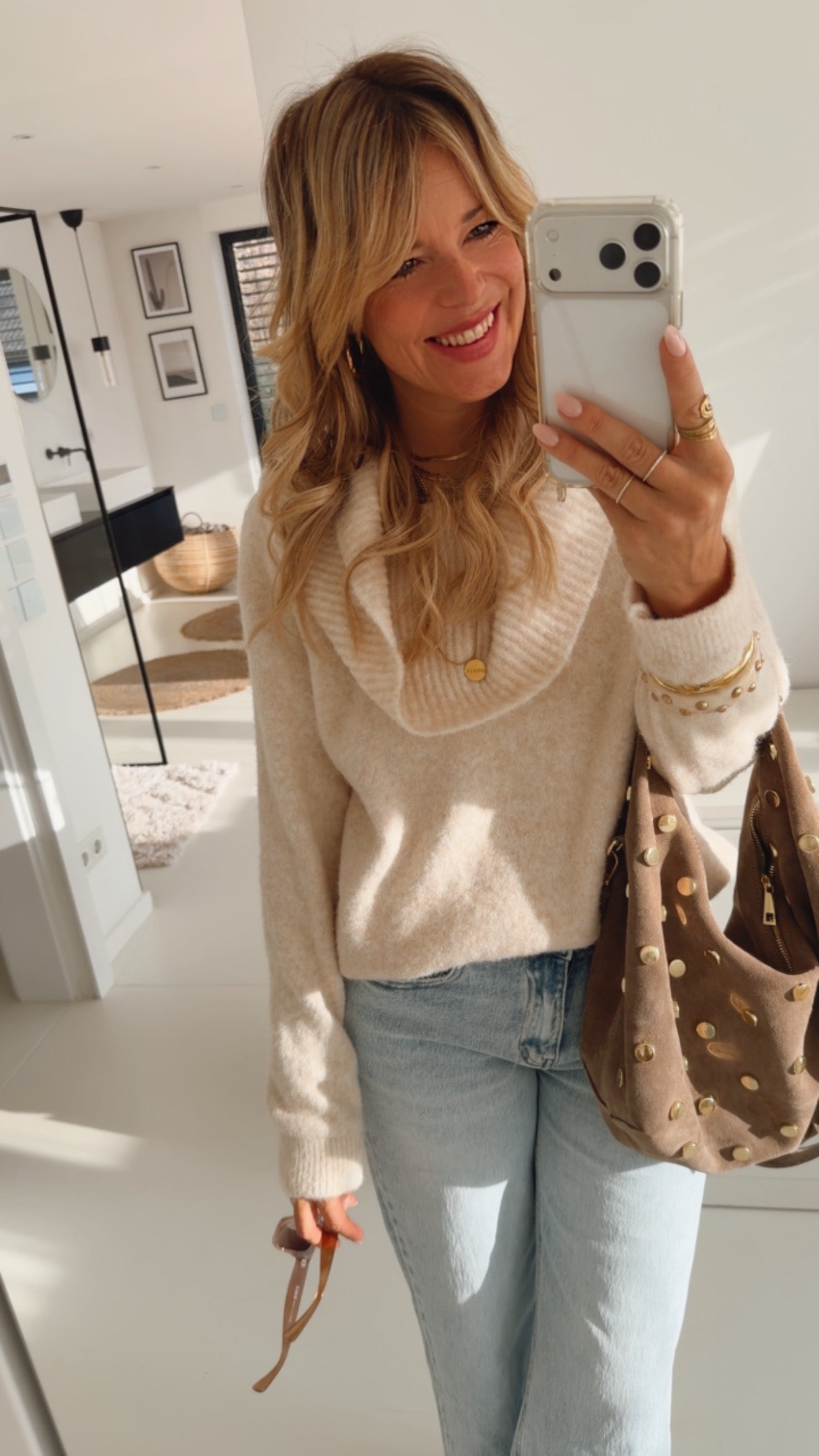 Strick Pulli Off-Shoulder