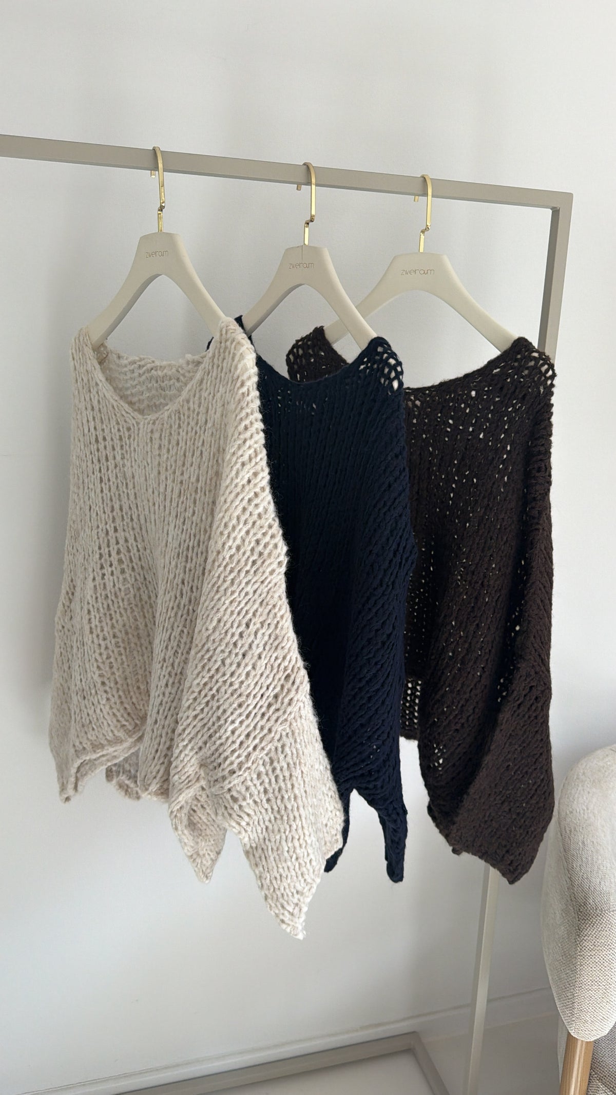 Oversize Grobstrick Pulli