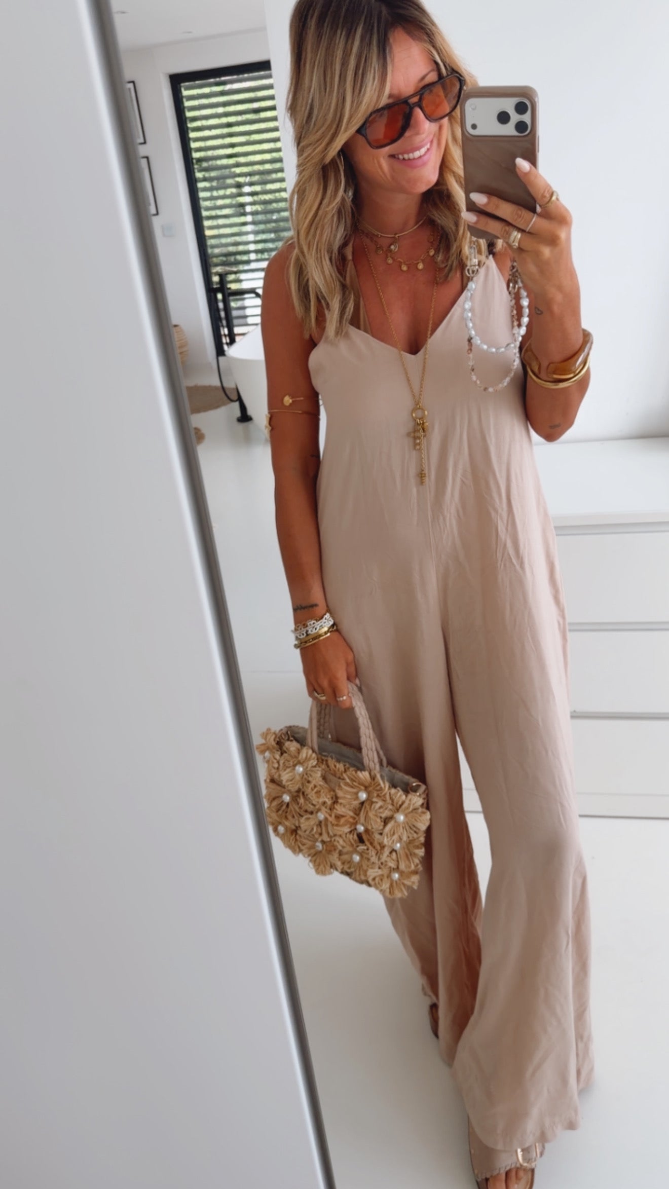 Jumpsuit Wood Pearls