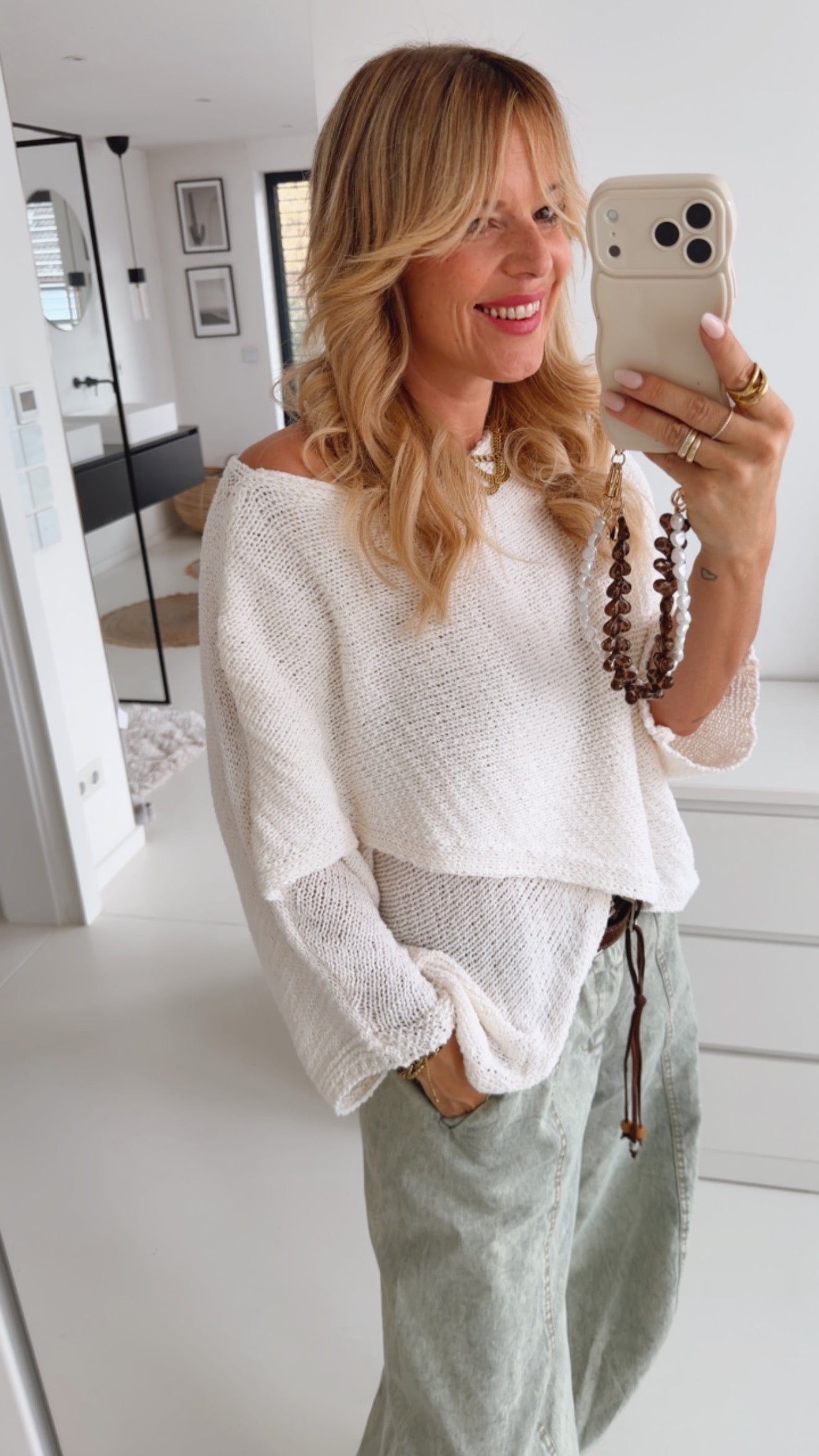 Knit Pulli Front Wrapped