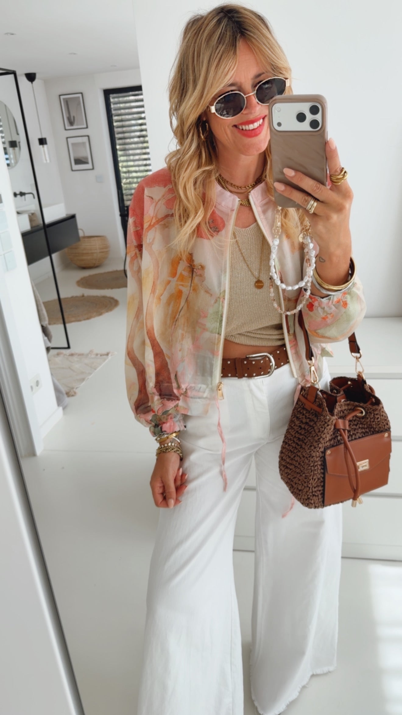 Jacke Sheer Print