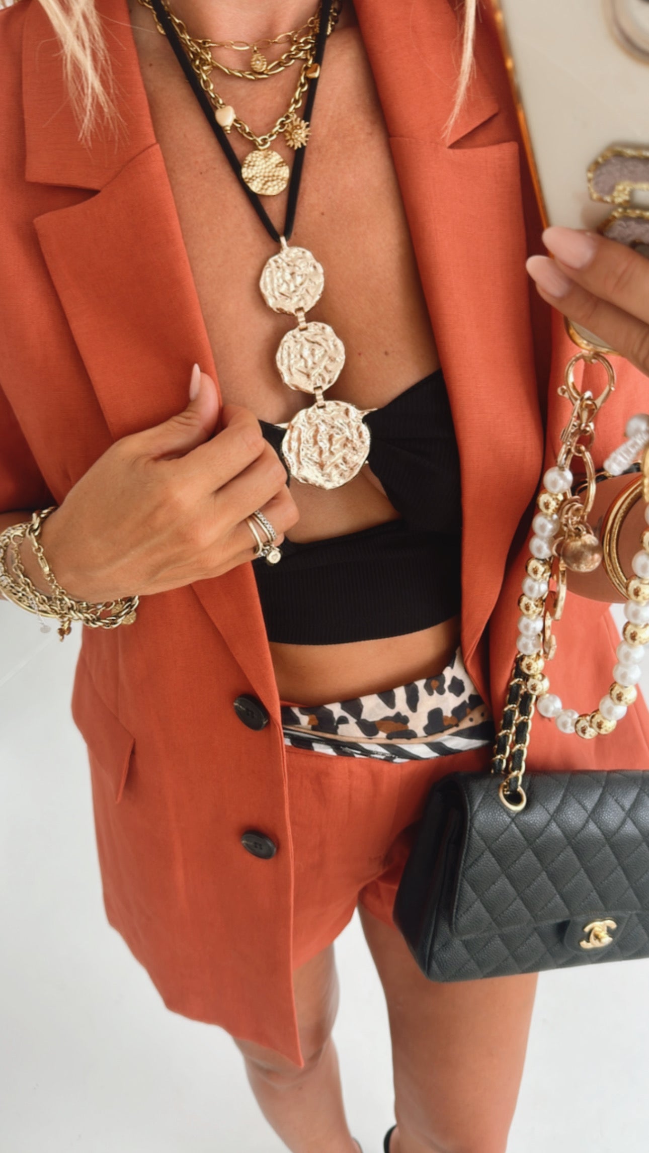 Kurzarm Blazer Summer Chic